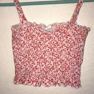 floral crop tube top